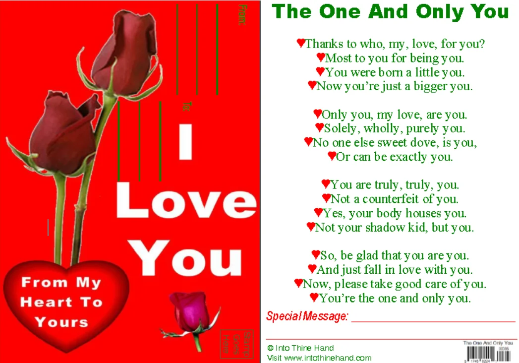 The One And Only You Card